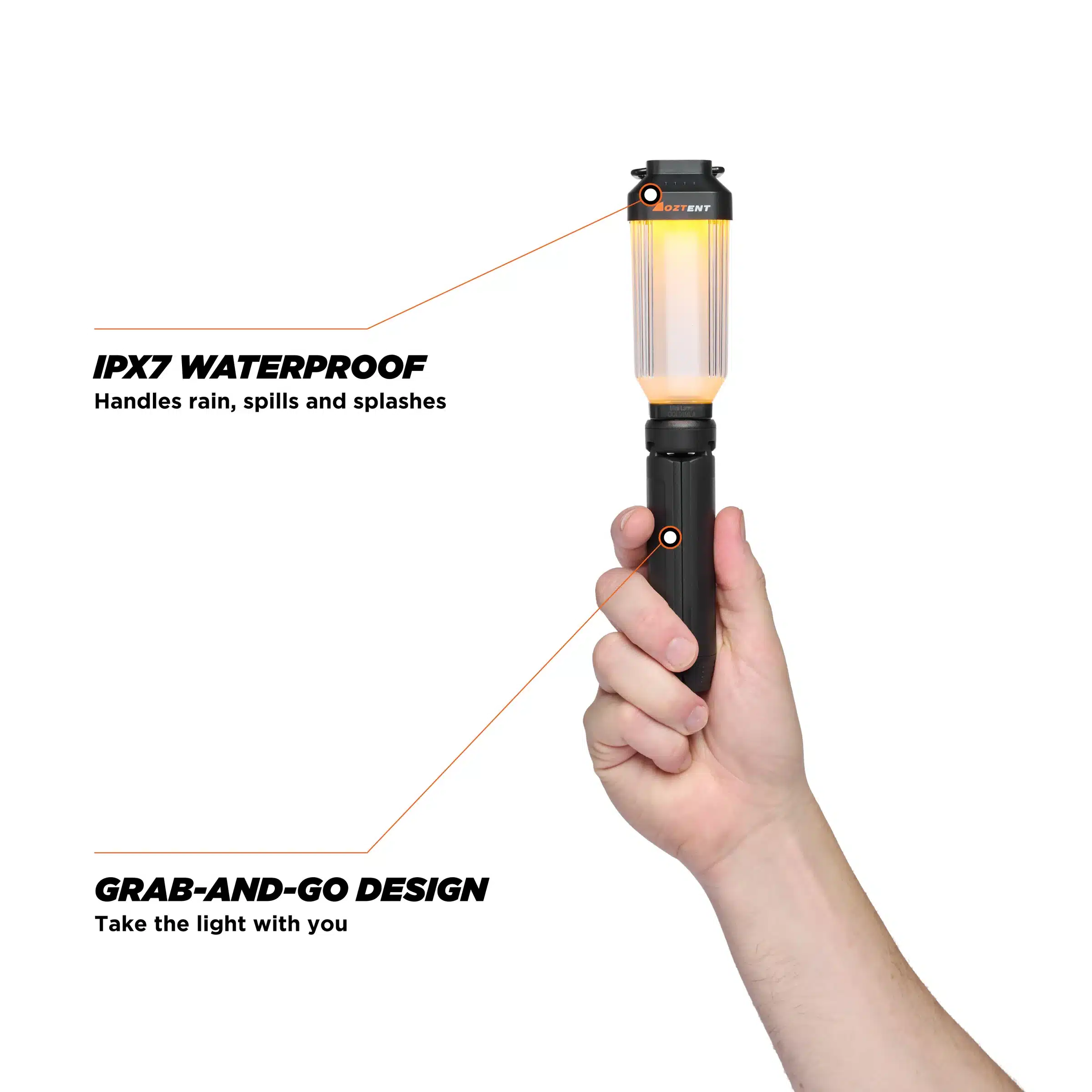 Oztent Lock-On Mini Lamp 5 | Oztent South Africa | 30 Second Canvas Tents Oztent Lock-On Mini Lamp